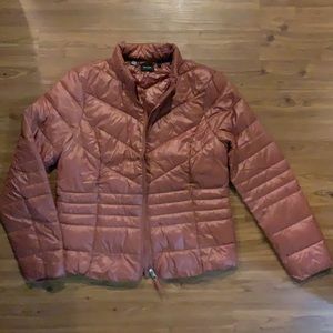 Lightweight Rust Color Puffer Jacket